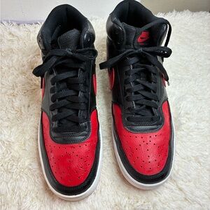 Nike Black & Red High-Top Sneakers